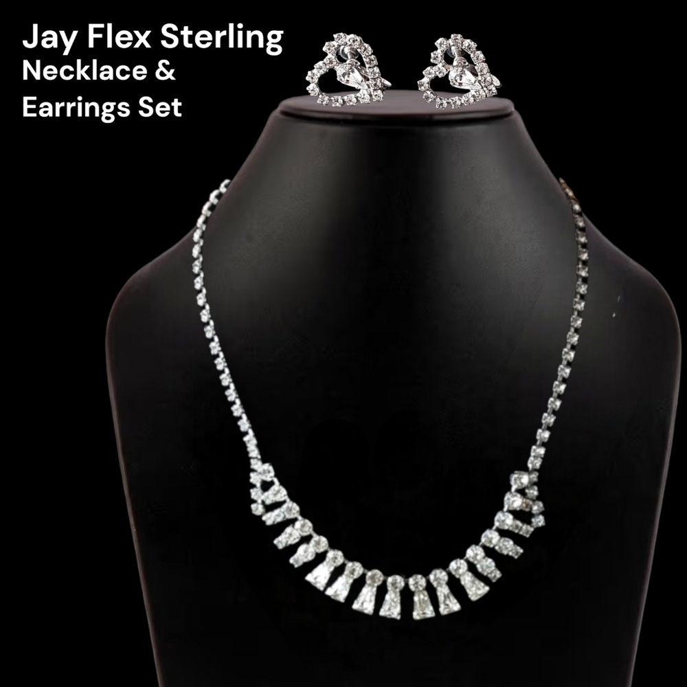Jay Flex Sterling Silver Necklace and Earring Set